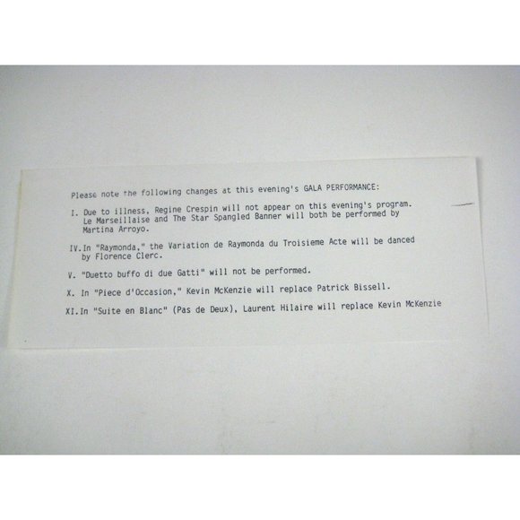 American Ballet Theatre Stagebill 1986 Gala Performance Metropolitan Opera House - Picture 11 of 11